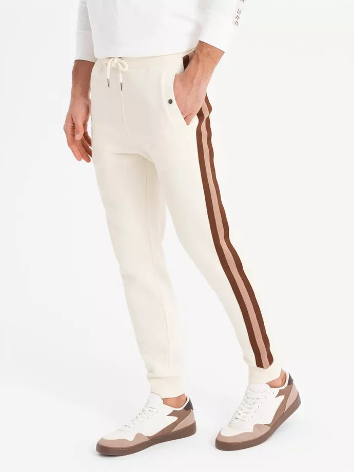 Vyriškos rusvos spalvos laisvalaikio kelnės Olin