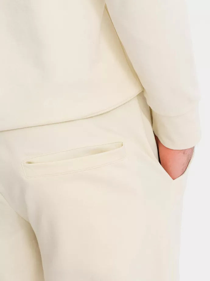 Vyriškas rusvos/baltos spalvos laisvalaikio komplektas Denat