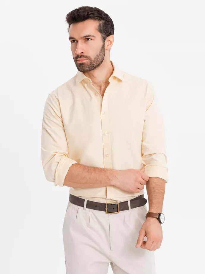 Vyriški geltonos spalvos marškiniai Adrian