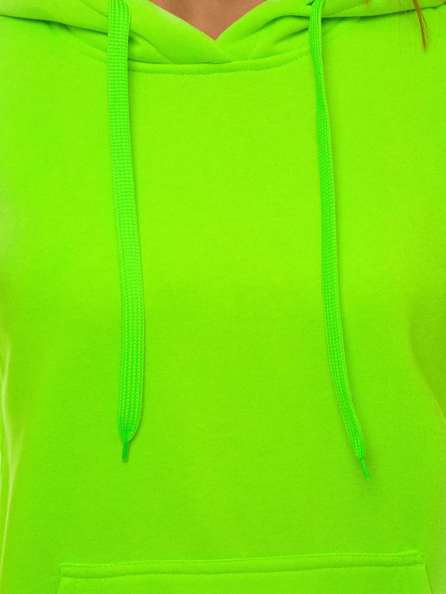 Šviesiai žalias moteriškas džemperis su gobtuvu Molin