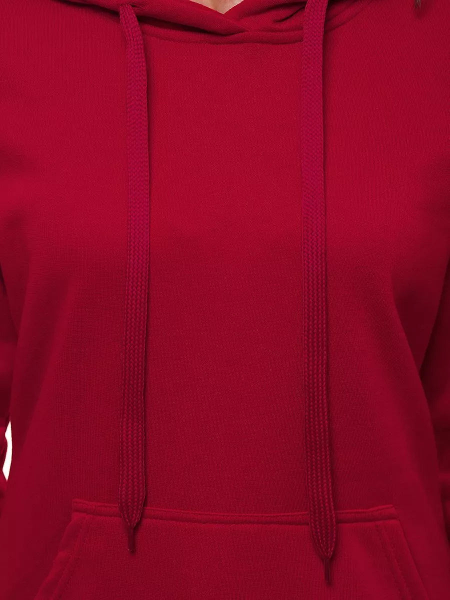 Bordo moteriškas džemperis su gobtuvu Molin