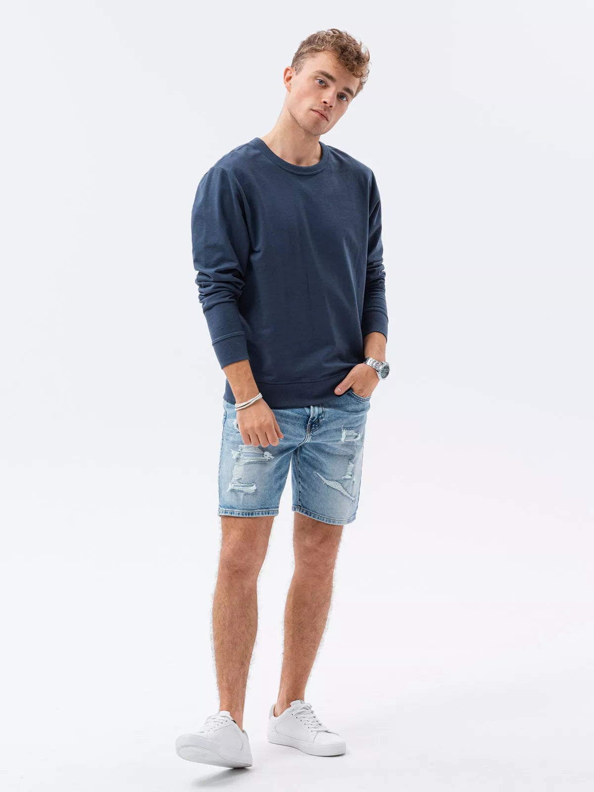 Tamsiai mėlynos spalvos džemperis Likos