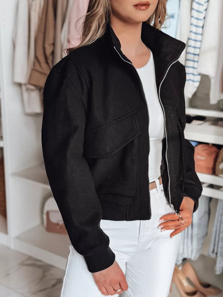 Juoda moteriška oversize bomber striukė Milina