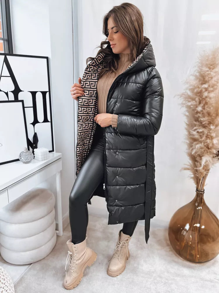 Juoda moteriška žieminė striukė Grace