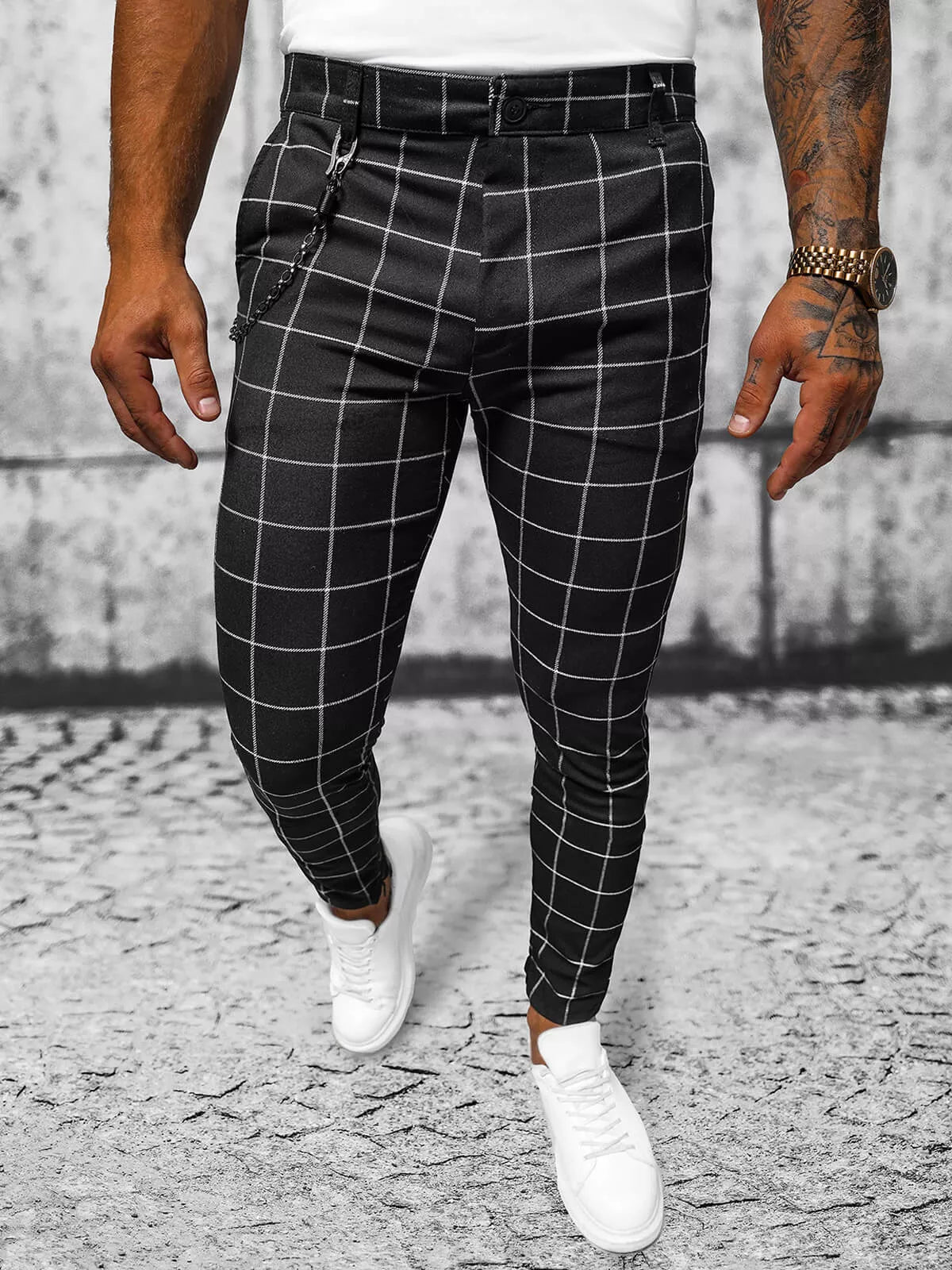 Juodos vyriškos kelnės Chino