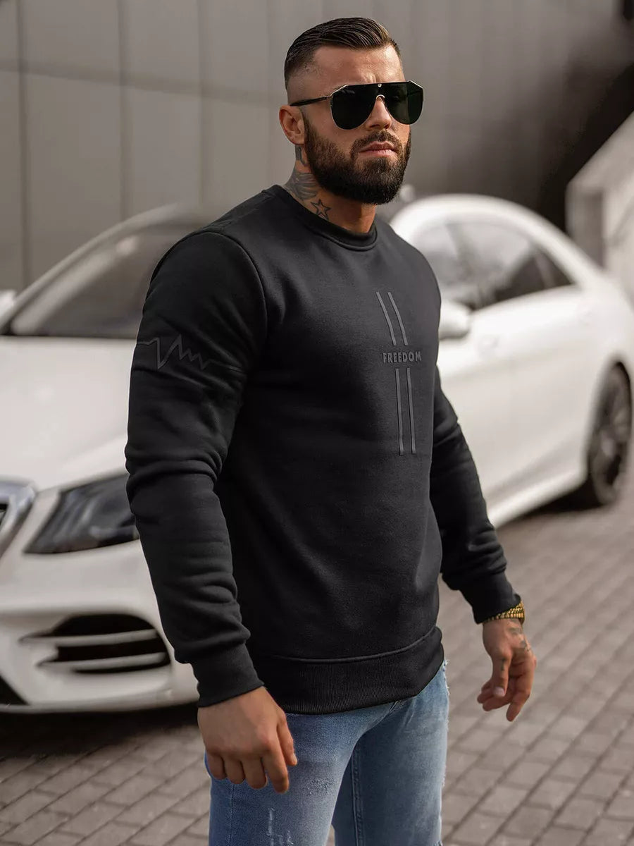 Juodos spalvos džemperis Freedom