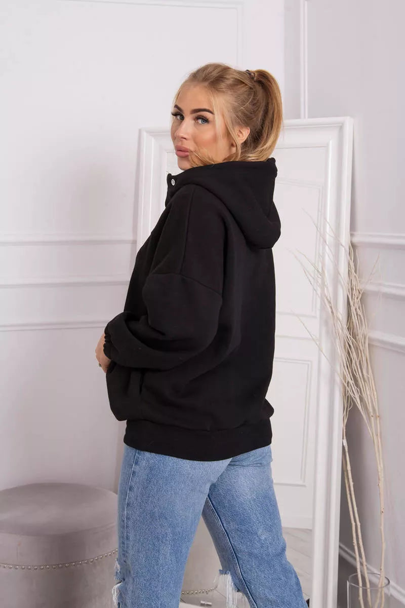 Juodos spalvos džemperis moterims Kesi