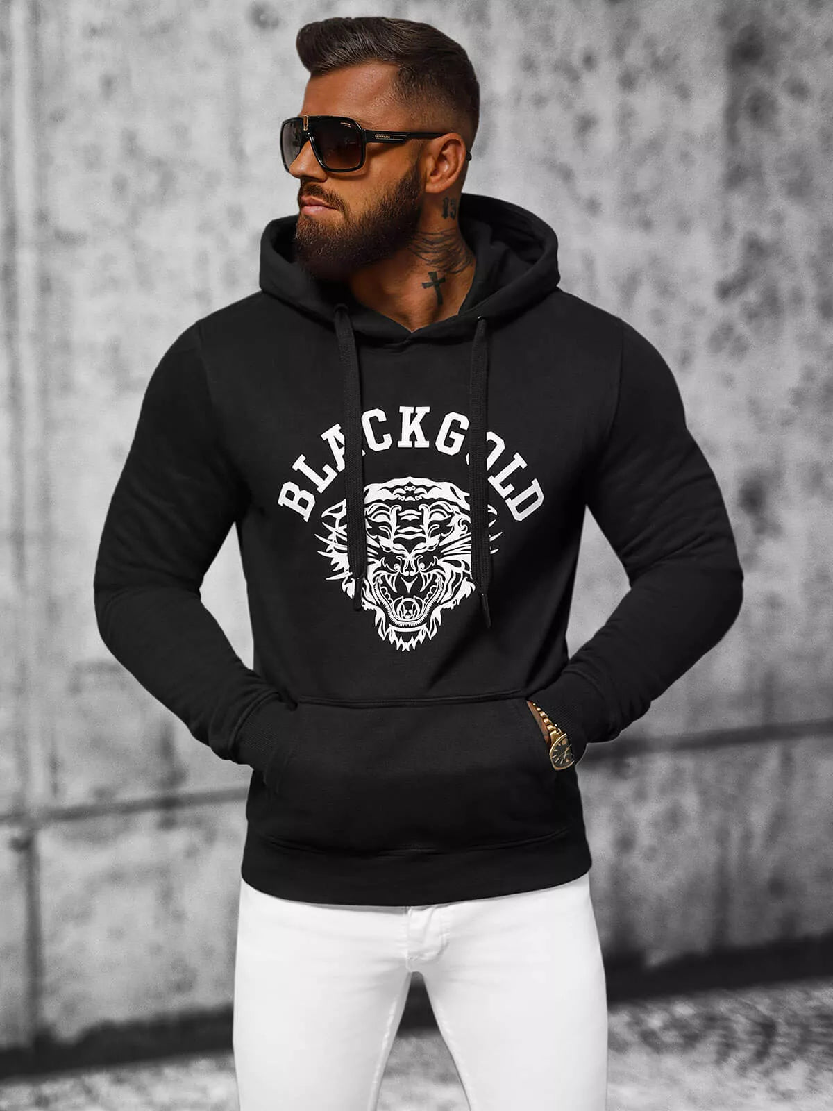 Juodas džemperis Gold