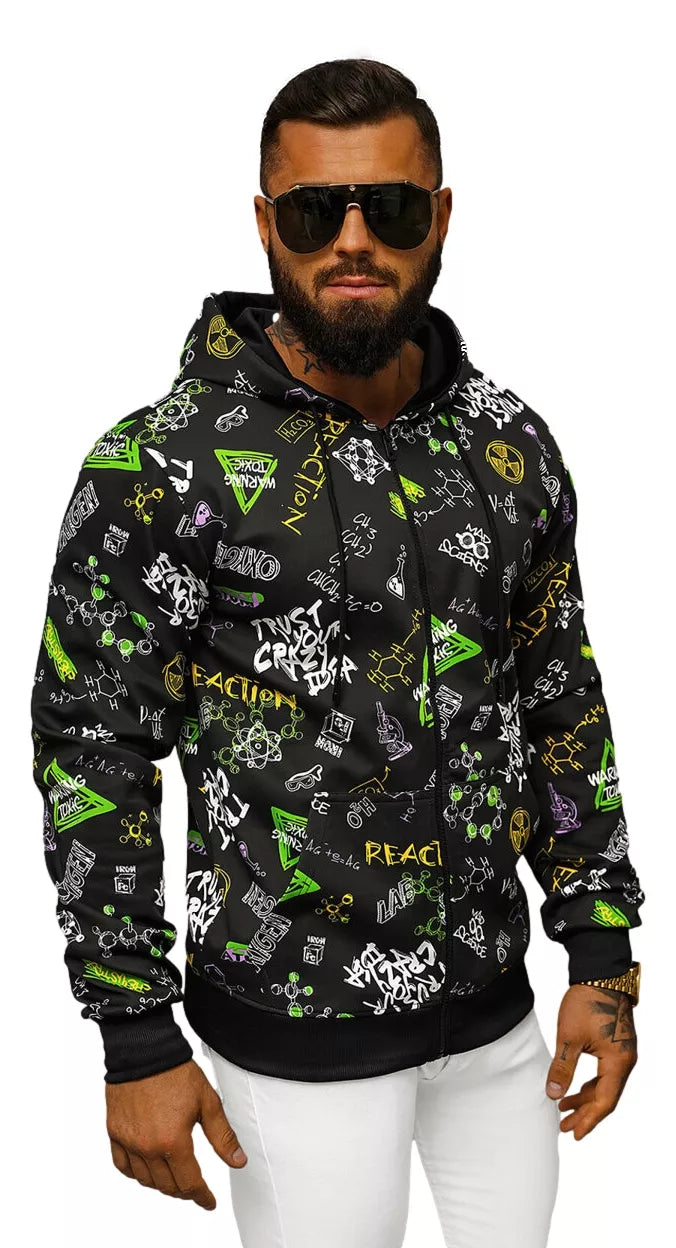 Juodos spalvos džemperis Scientist