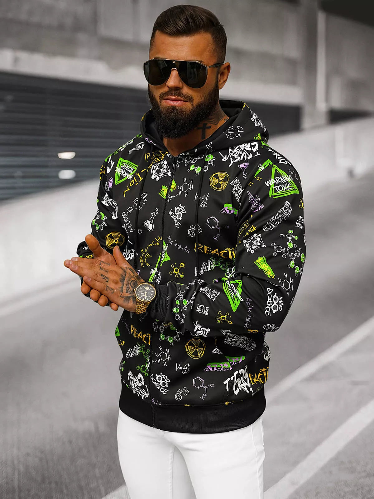 Juodos spalvos džemperis Scientist