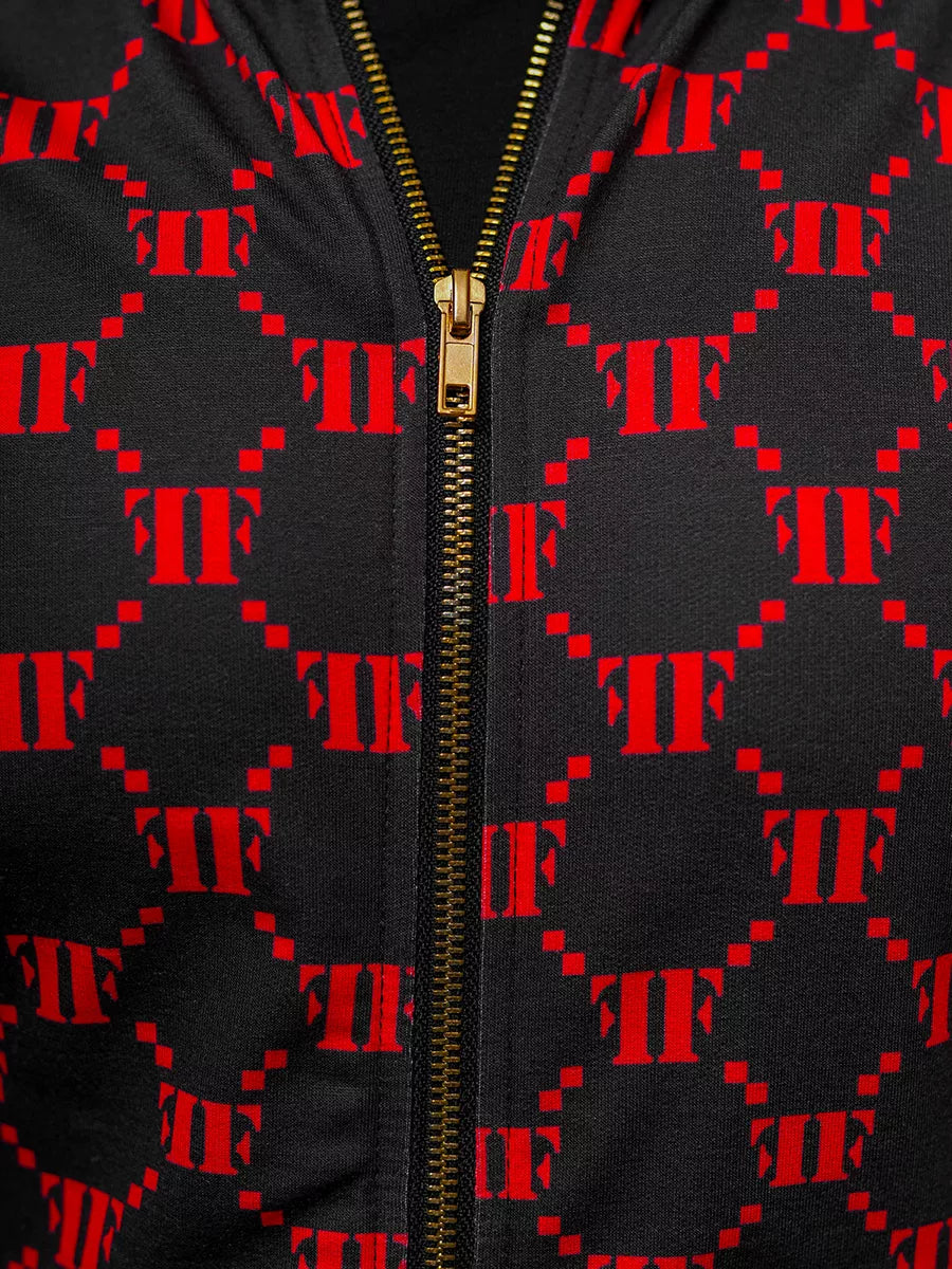 Juoda - raudona vyriškas komplektas Oran