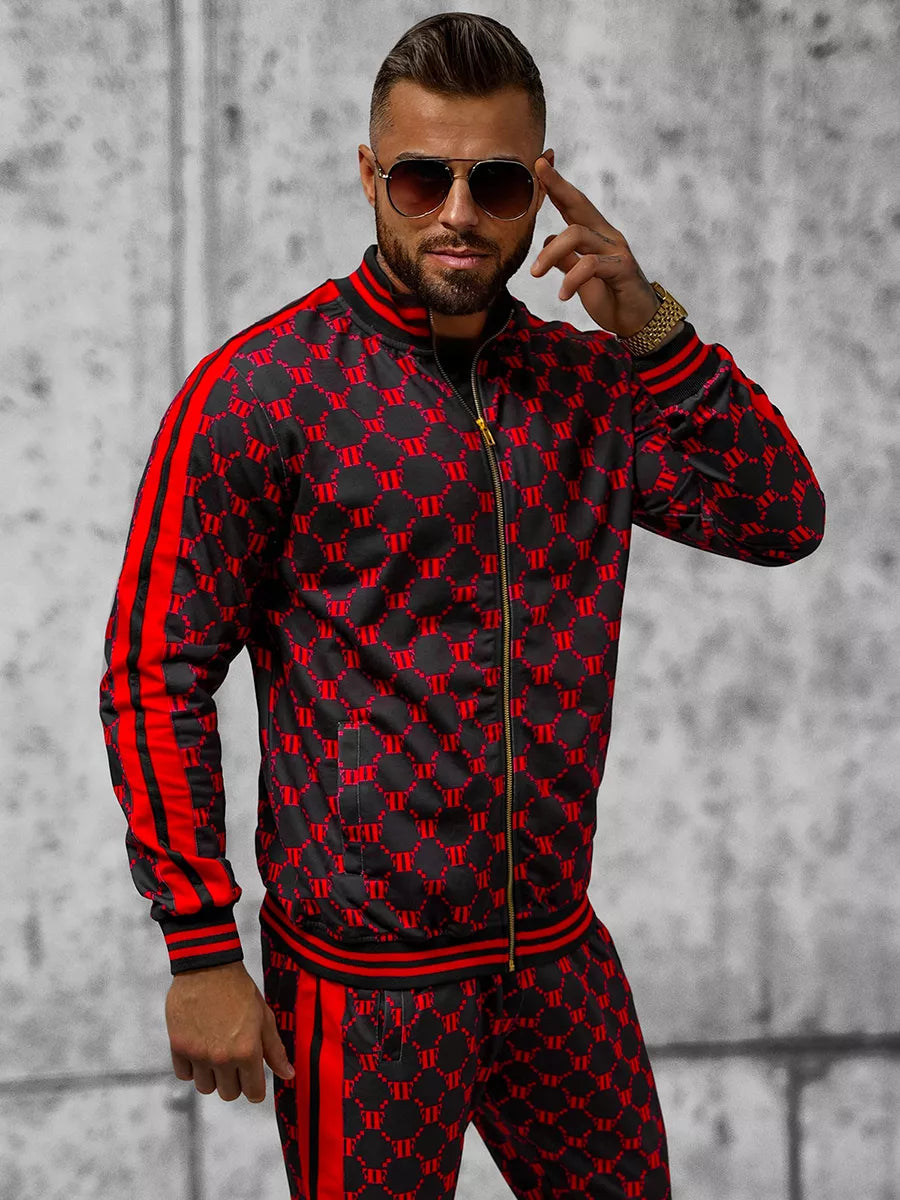 Juoda - raudona vyriškas komplektas Oran