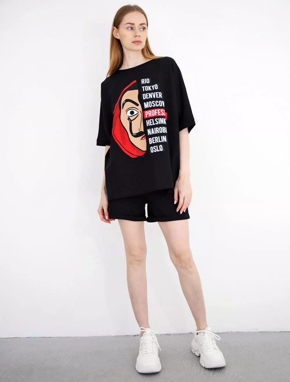 Juodas moteriškas komplektas Vendetta