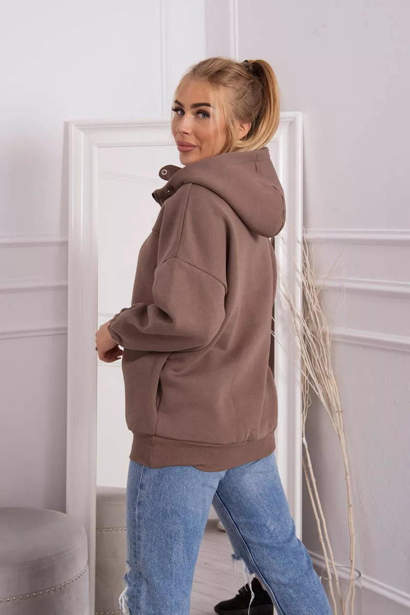 Mocca spalvos džemperis moterims Kesi