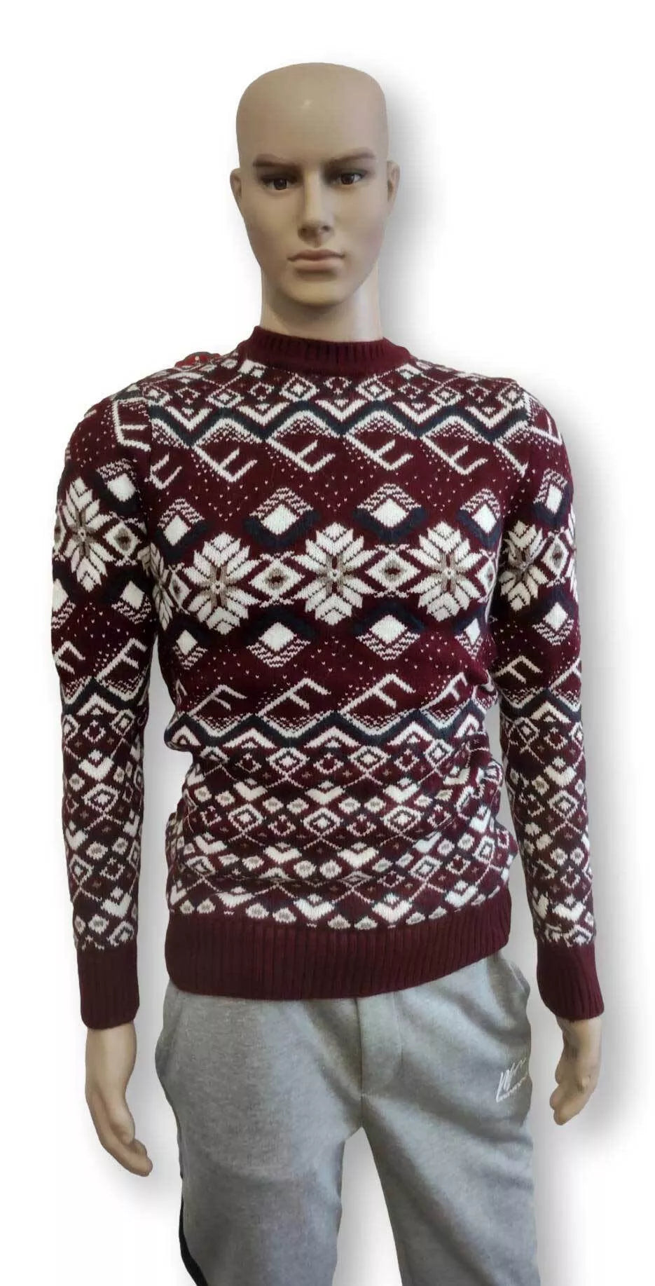 Vyriškas bordo megztinis Flake