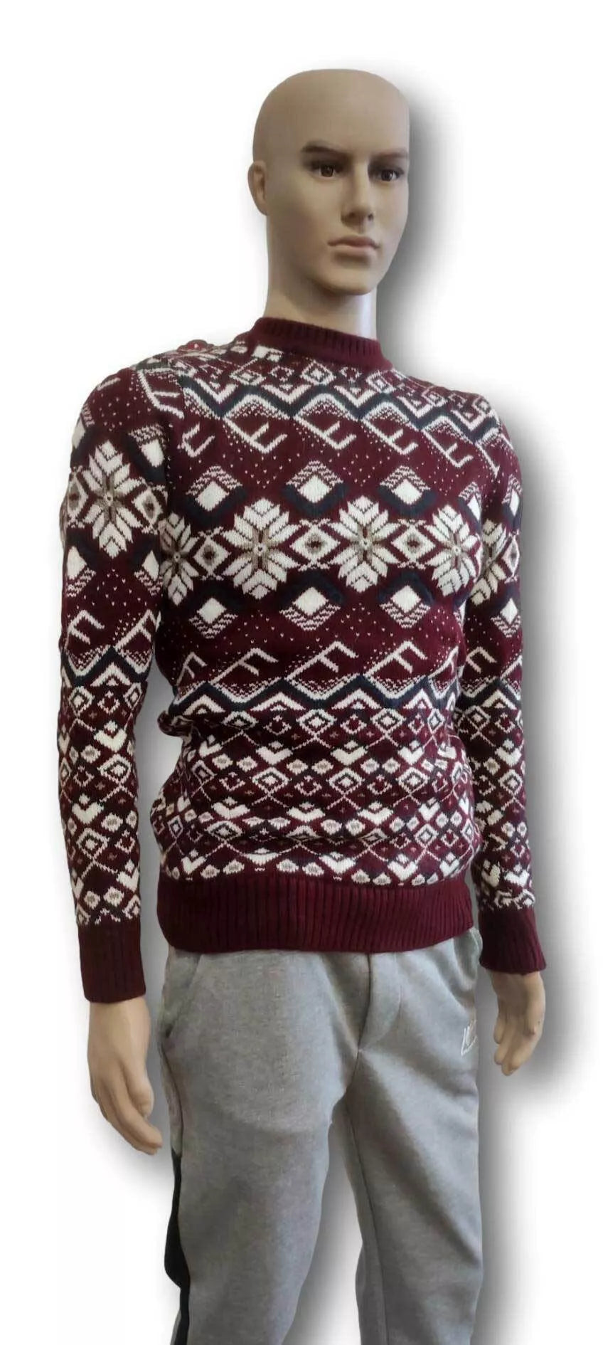 Vyriškas bordo megztinis Flake