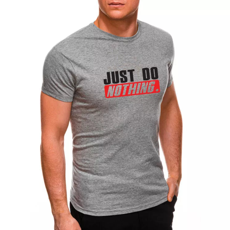 Pilki vyriški marškinėliai Just do nothing