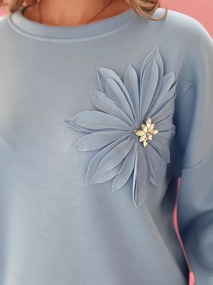 Moteriškas mėlynas džemperis Flori