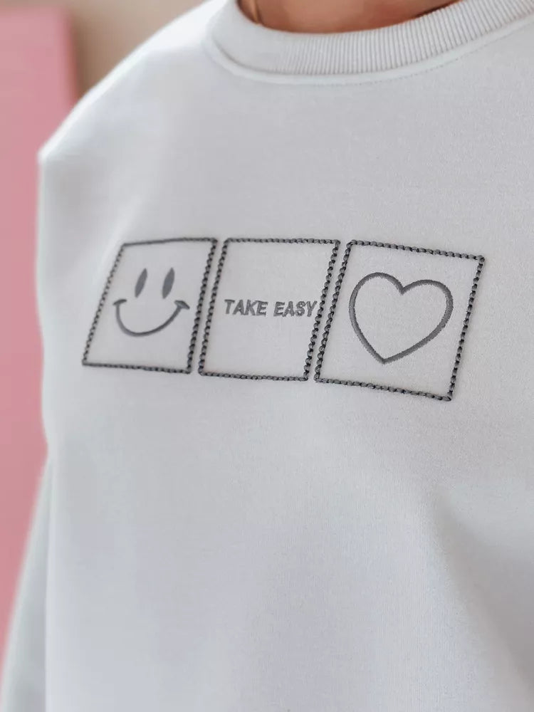 Moteriškas šviesiai mėlynos spalvos džemperis Easy