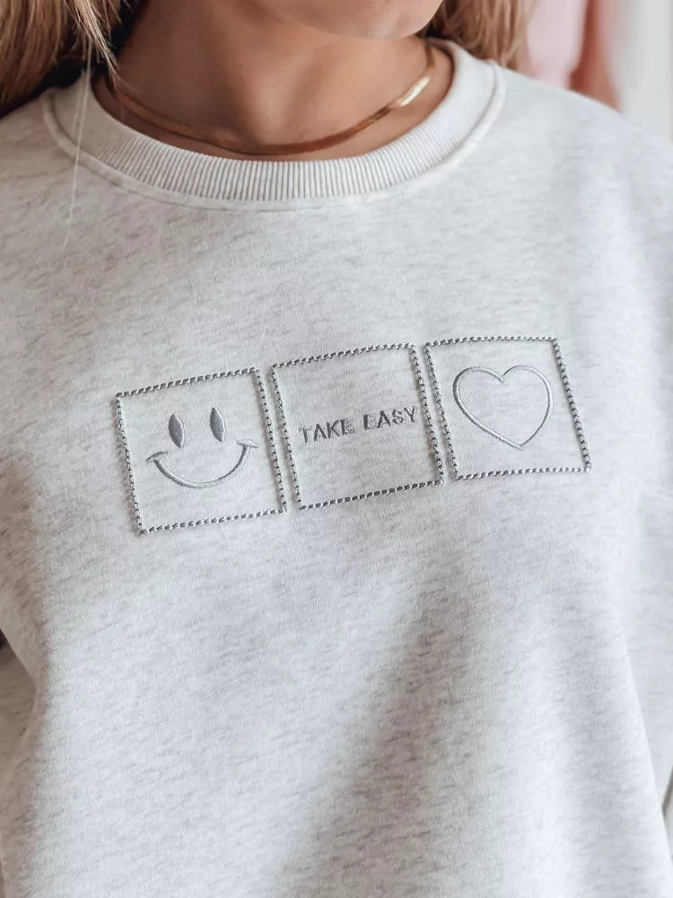 Moteriškas pilkos spalvos džemperis Easy