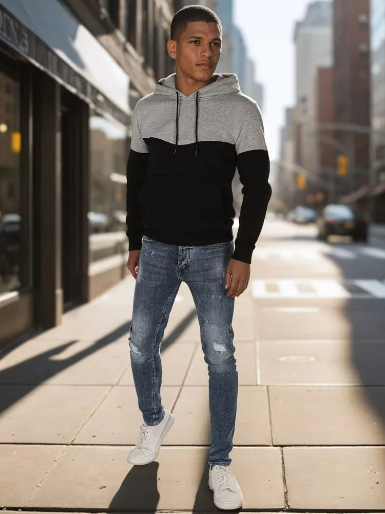 Vyriškas šviesiai pilkas džemperis Race