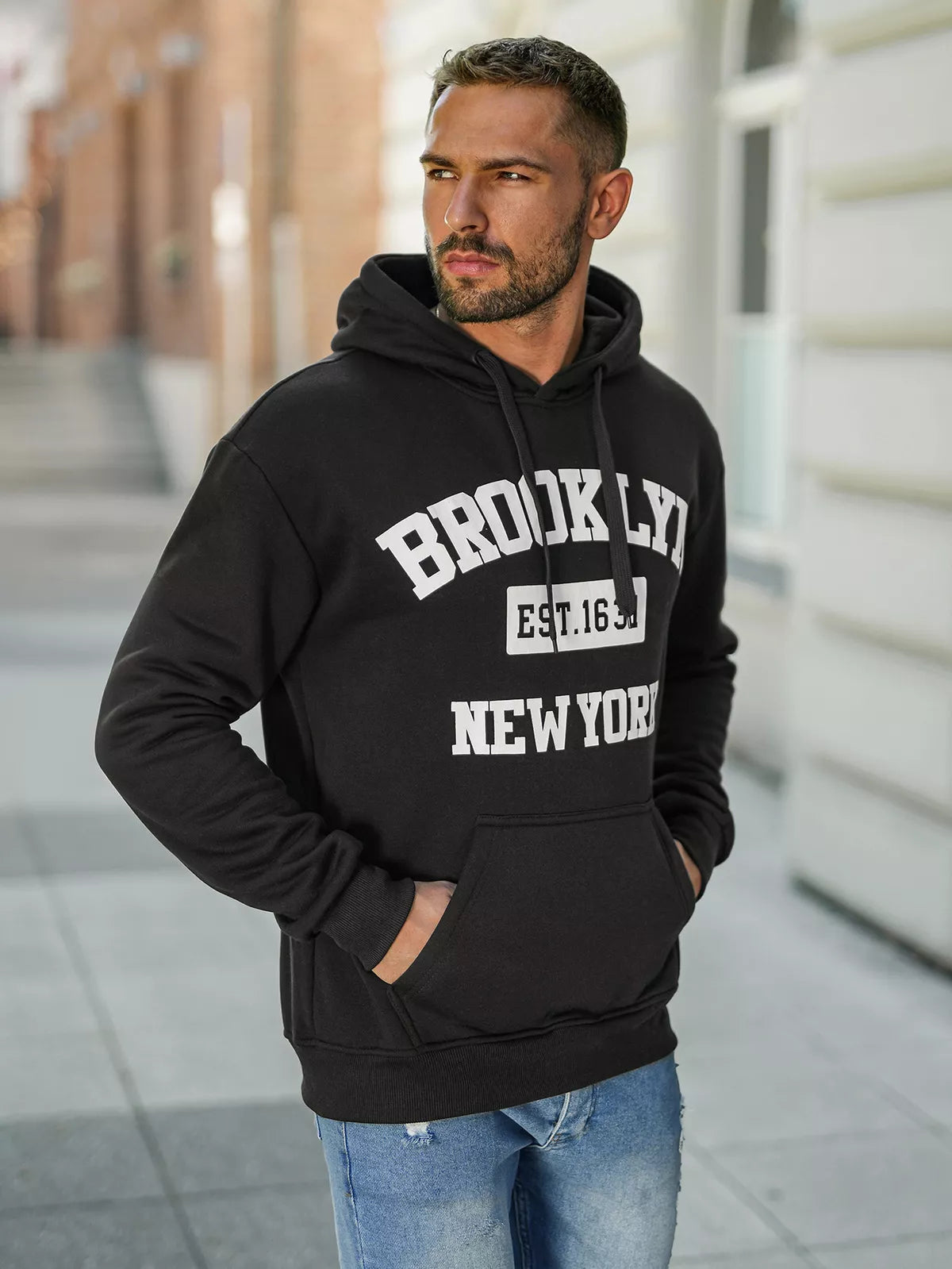 Vyriškas juodas džemperis Brooklyn