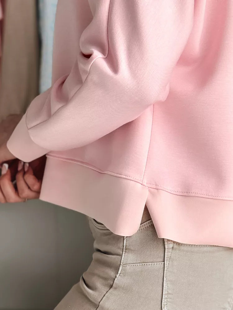 Moteriška rožinė palaidinė su pakabuku Nubiss