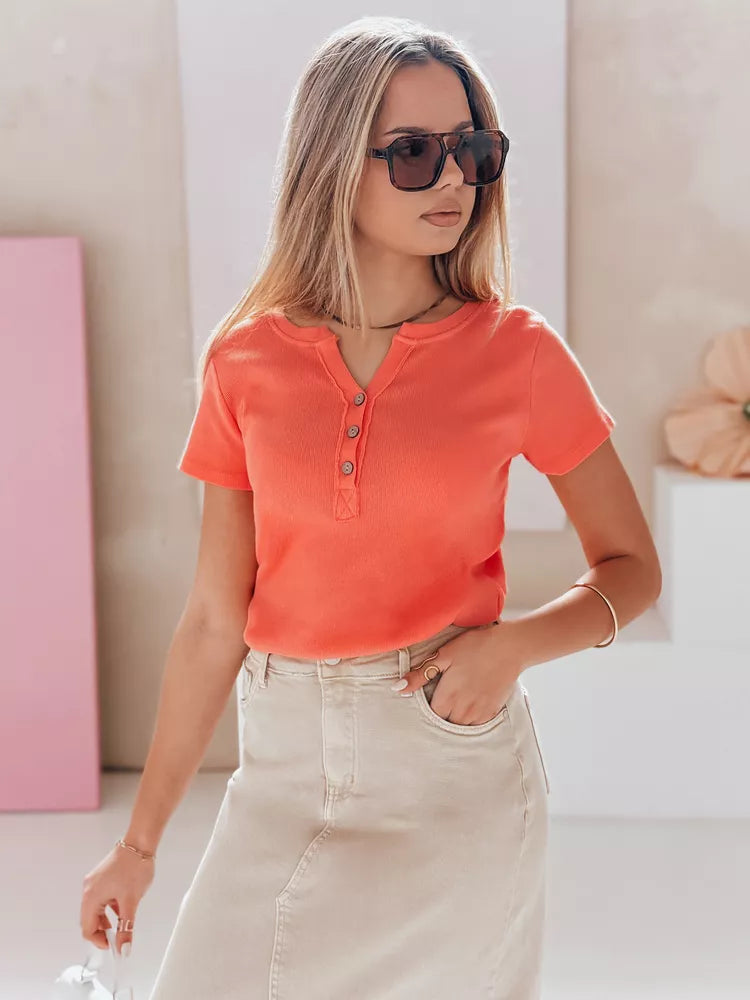 Moteriška oranžinės spalvos palaidinė Kiss Look