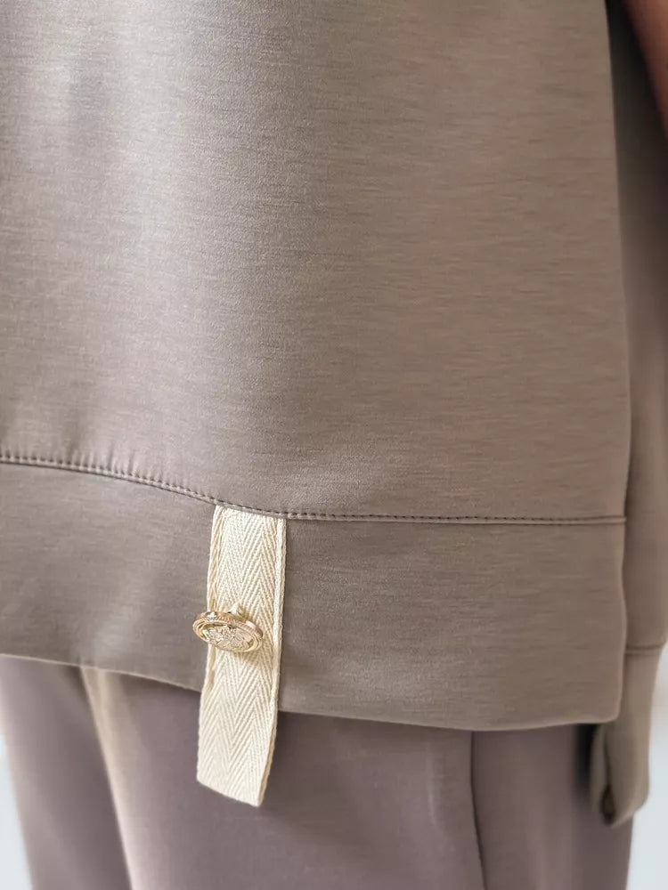 Moteriška oversize tipo rudi marškinėliai Shine