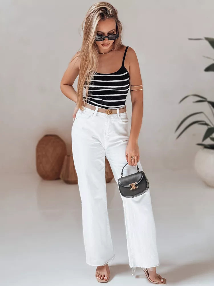 Moteriška juoda dryžuota glaustinukė Strip