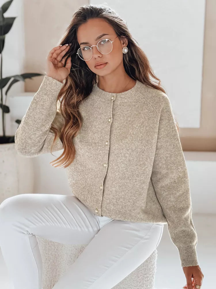 Moteriškas tamsiai rusvos spalvos megztinis Selin