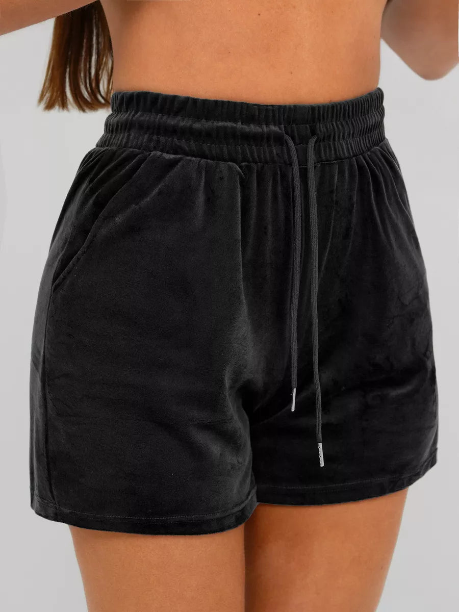 Moteriškas veliūrinis juodas komplektas Stel