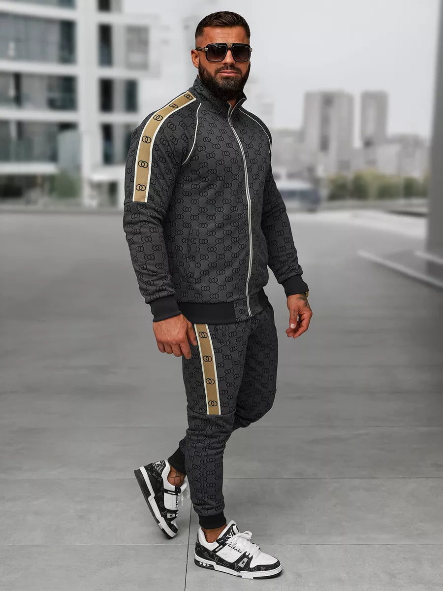 Vyriškas juodas sportinio kostiumo komplektas Design