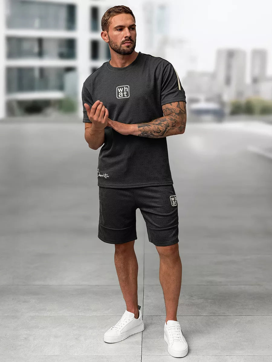 Vyriškas tamsiai pilkas komplektas What