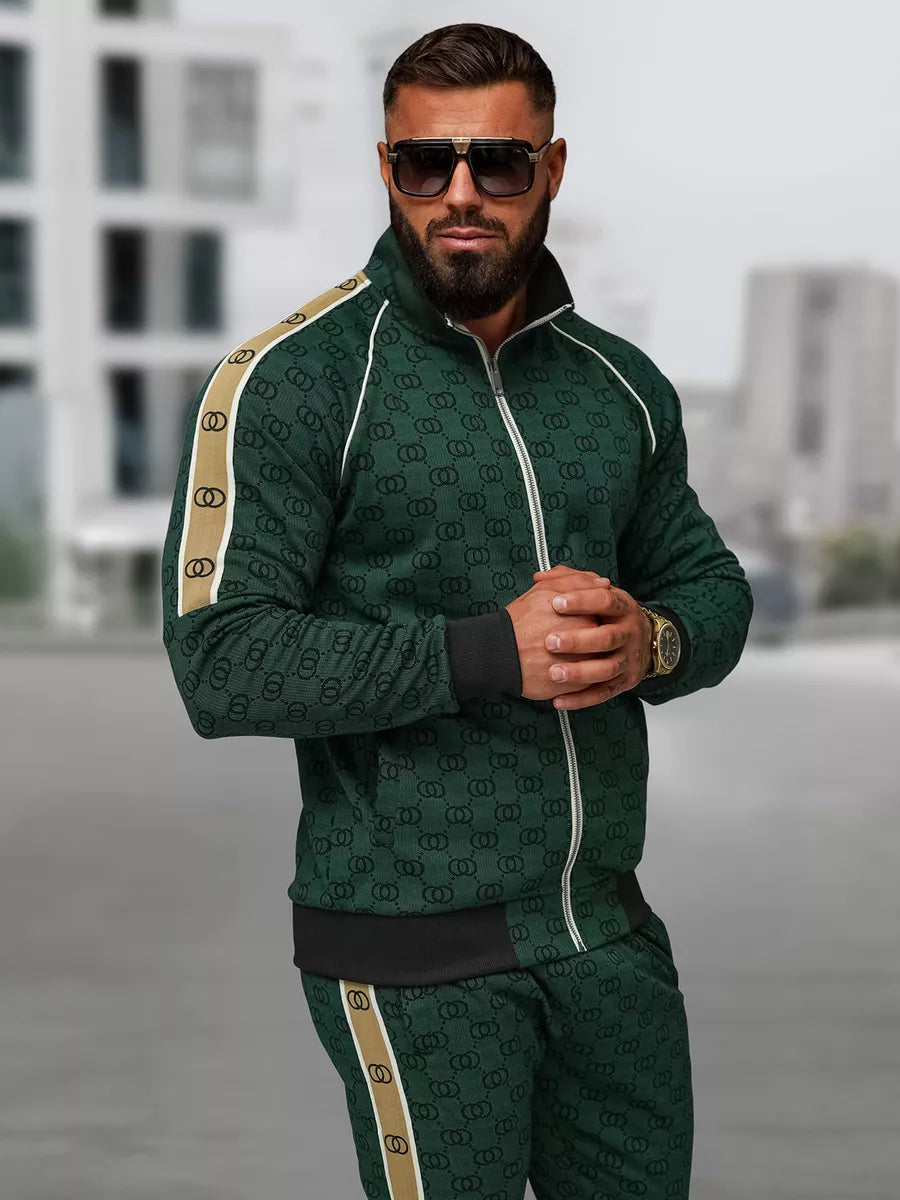 Vyriškas žalias sportinio kostiumo komplektas Design
