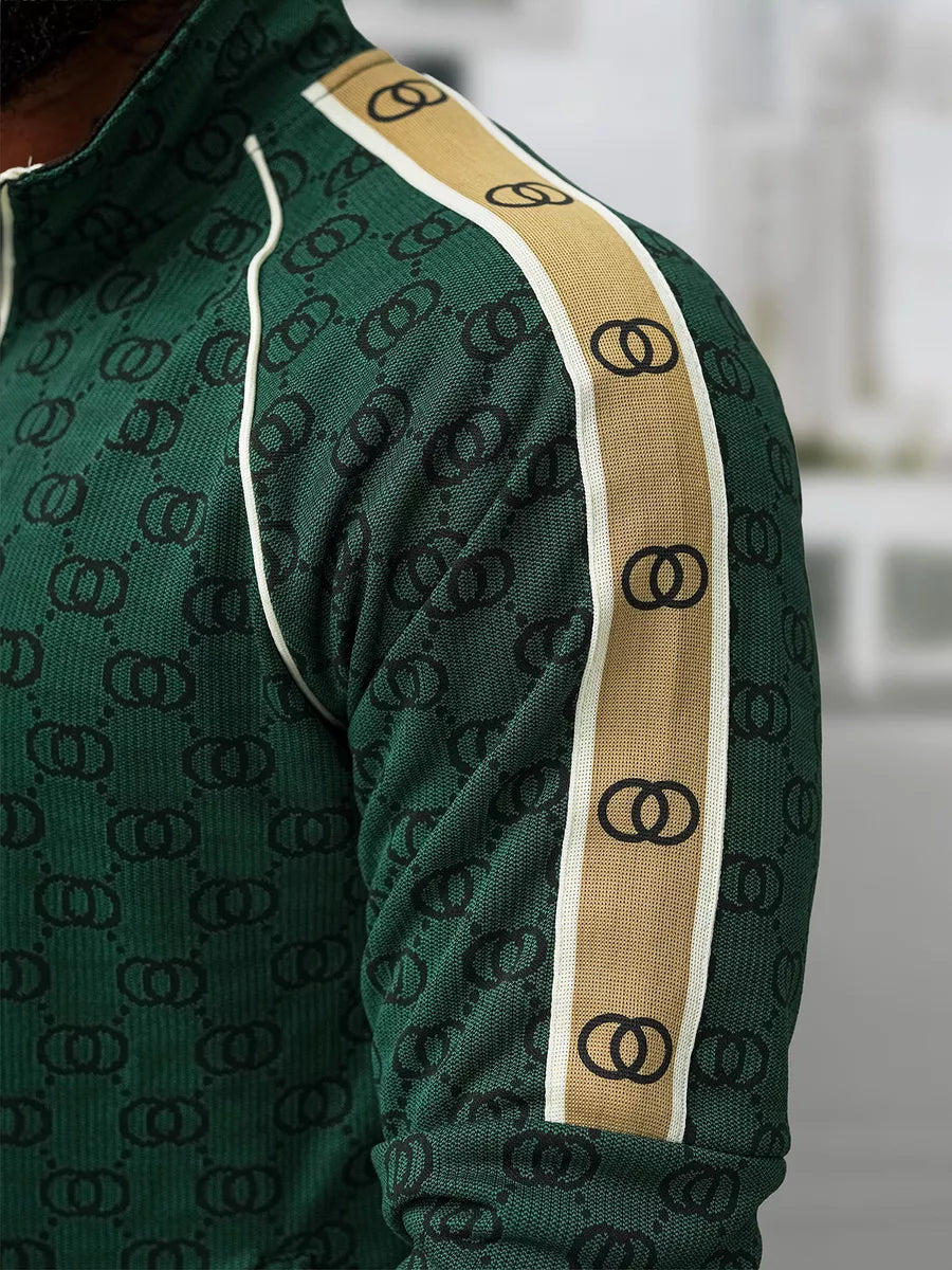 Vyriškas žalias sportinio kostiumo komplektas Design