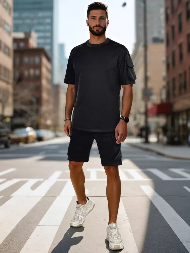 Vyriškas juodas sportinis komplektas Track