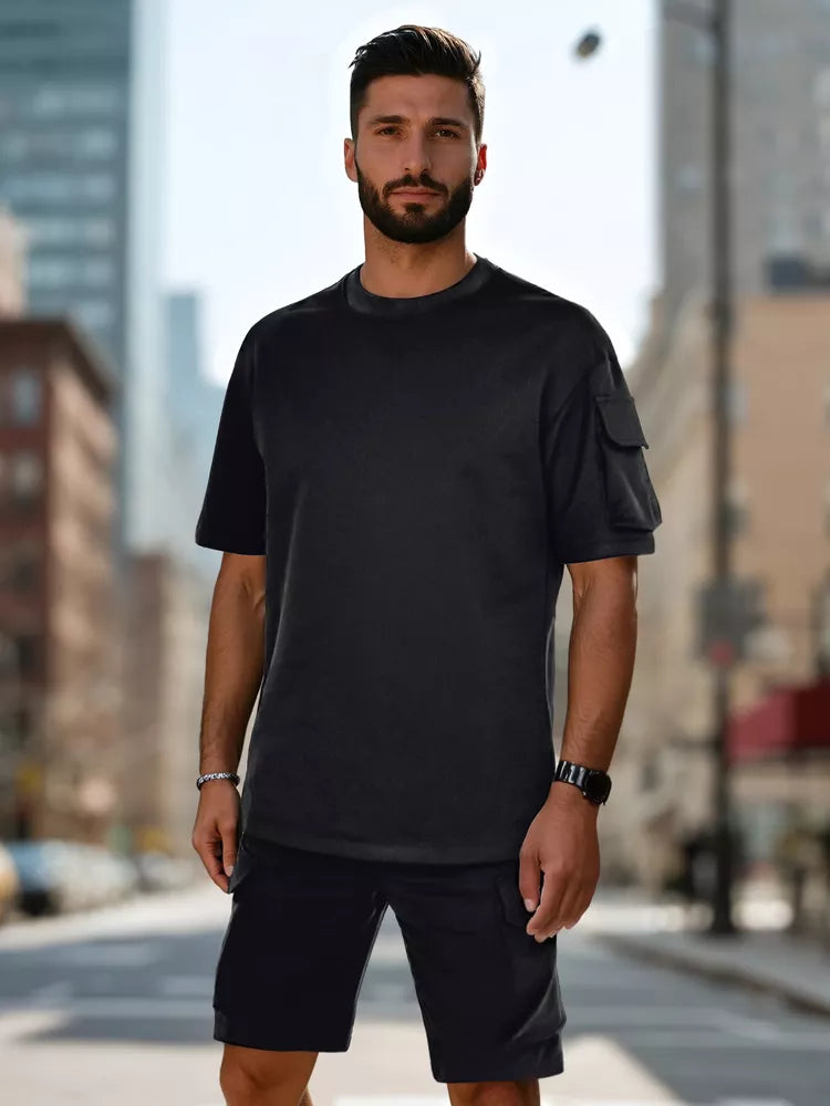 Vyriškas juodas sportinis komplektas Track