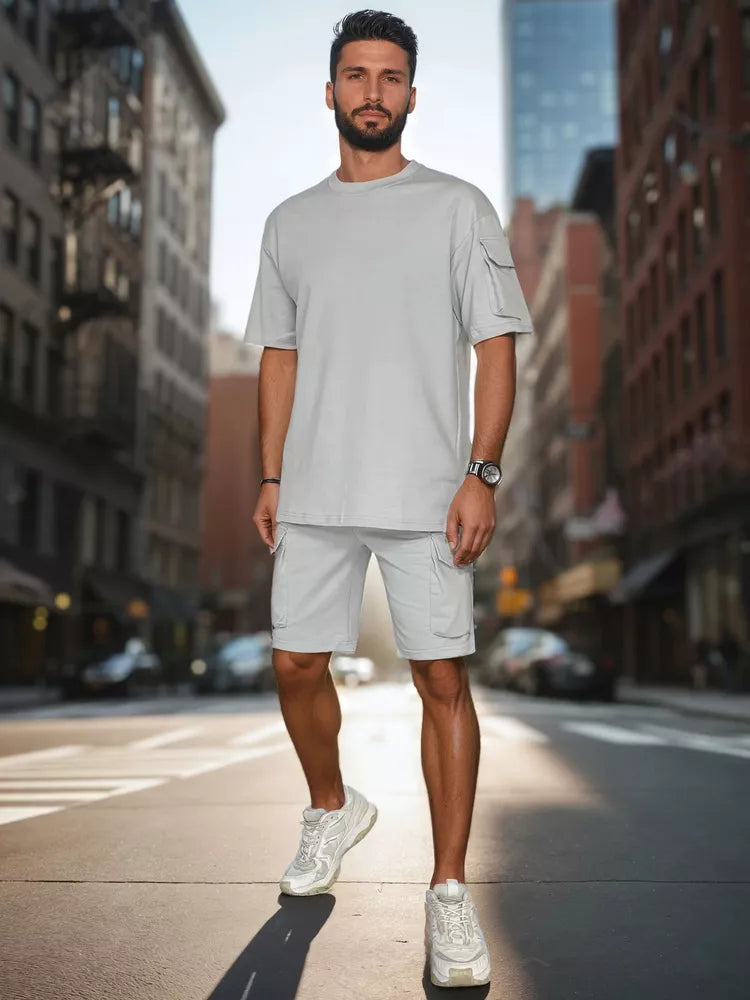 Vyriškas pilkas sportinis komplektas Track