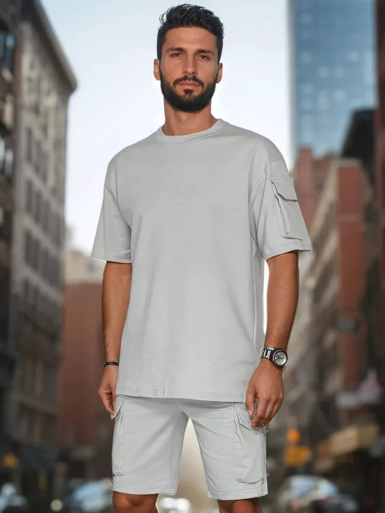 Vyriškas pilkas sportinis komplektas Track