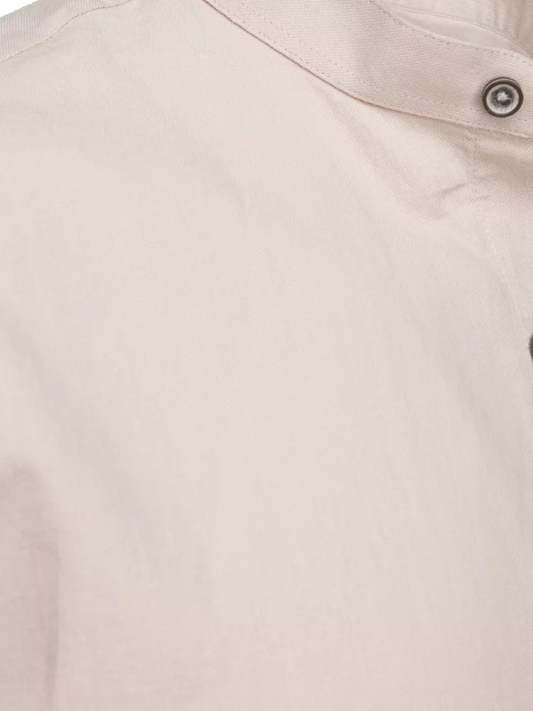 Vyriški rusvos spalvos trumpomis rankovėmis marškiniai Tad