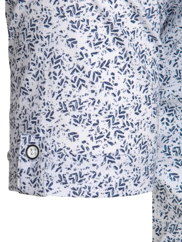 Vyriški baltos spalvos trumpomis rankovėmis marškiniai Tim