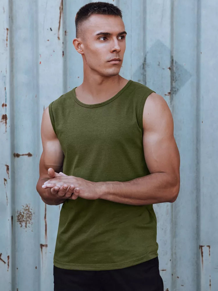 Vyriški chaki spalvos marškinėliai Lock