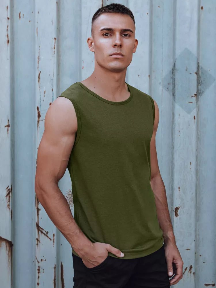 Vyriški chaki spalvos marškinėliai Lock