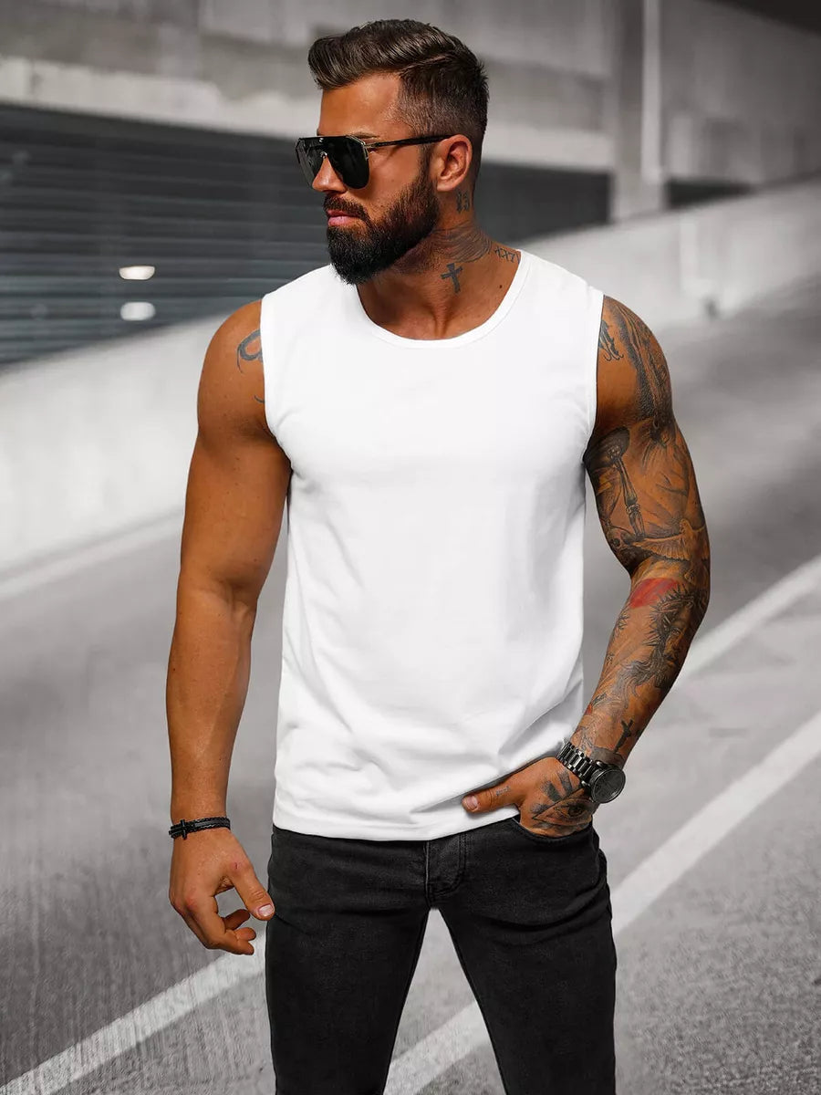 Berankoviai balti vyriški marškinėliai Look