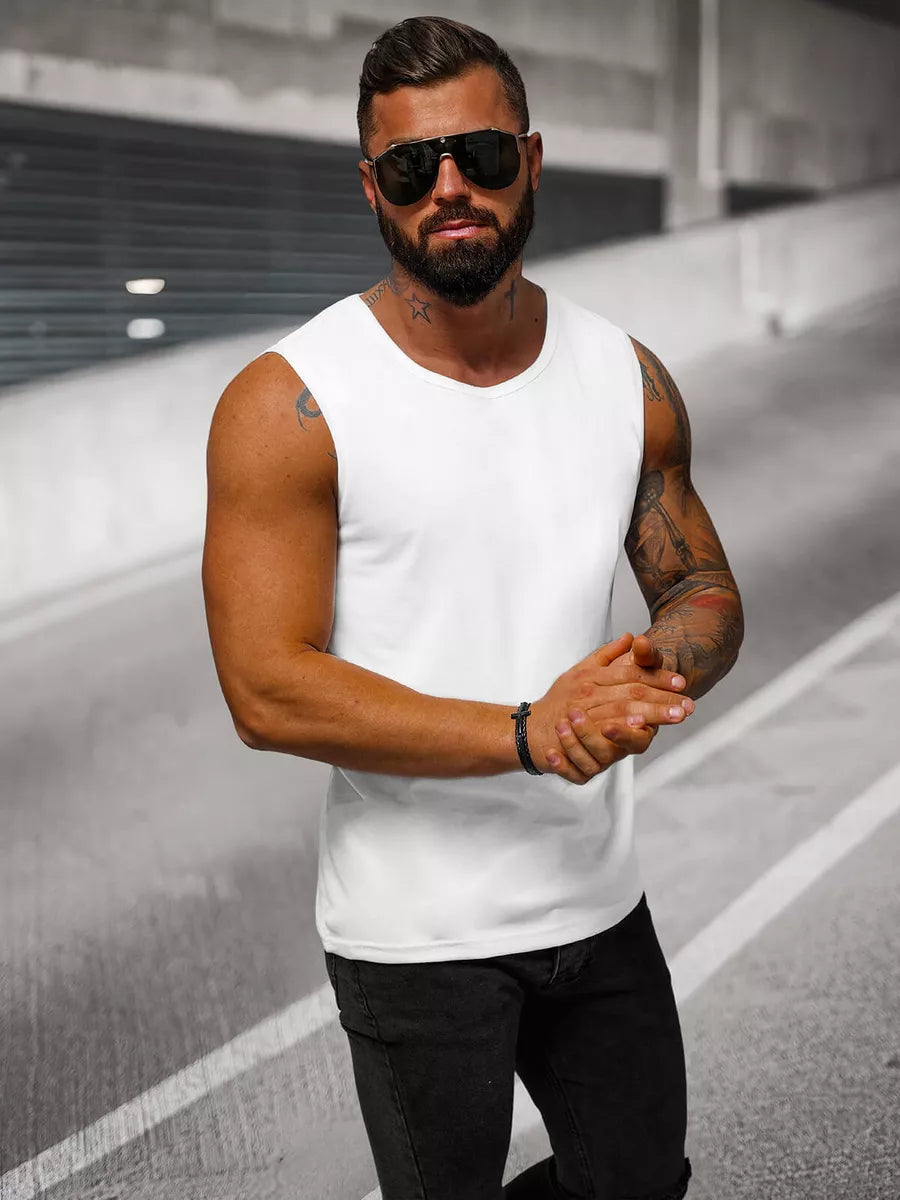 Berankoviai balti vyriški marškinėliai Look