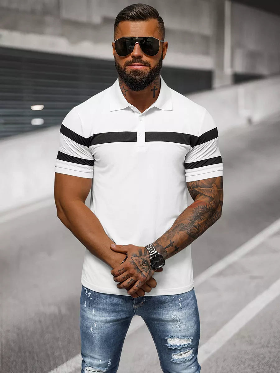 Vyriški polo balti marškinėliai Orland