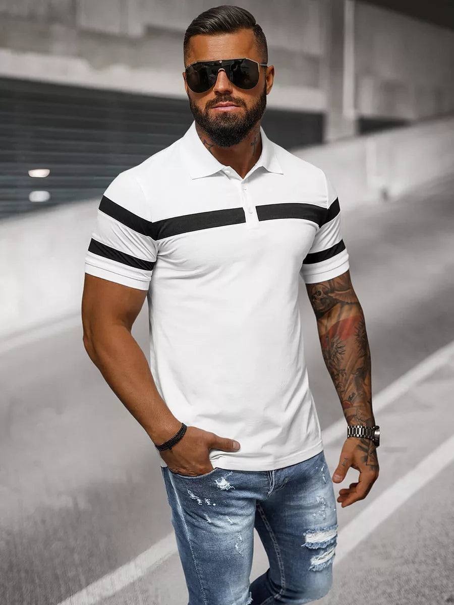 Vyriški polo balti marškinėliai Orland