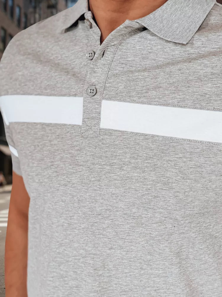 Vyriški pilki polo marškinėliai Lima