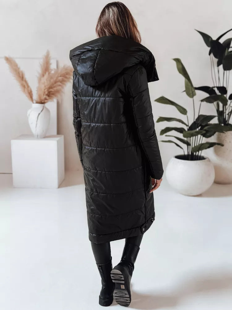 Moteriška ilga juodos spalvos striukė Orvit